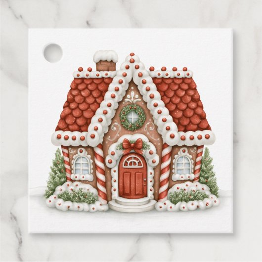 Gingerbread House Bedankjes Labels (Voorkant)