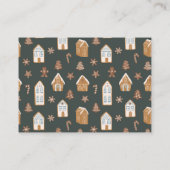 Gingerbread House Blue Baby Shower Book Request  Informatiekaartje (Achterkant)