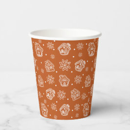 Gingerbread House Brown Papieren Bekers