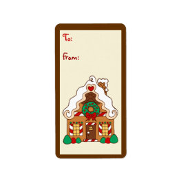 Gingerbread House Cadeau Label Labels