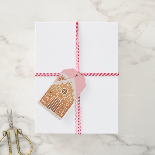 Gingerbread House Cadeau Labels Cadeaulabel (Met Touw)