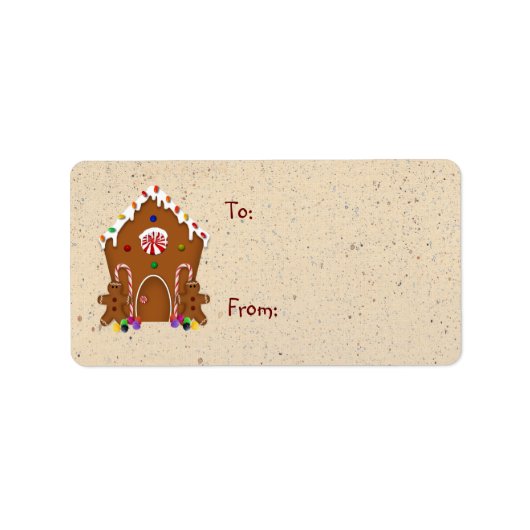 Gingerbread House Cadeaulabel Etiket (Voorkant)