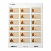 Gingerbread House Cadeaulabel Etiket (Full Sheet)