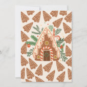 Gingerbread House Christmas Bake Decorating Party Kaart (Voorkant)