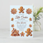 Gingerbread House Christmas Cookie Baby shower Kaart (Staand voorkant)