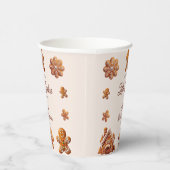 Gingerbread House Christmas Cookie Baby shower Papieren Bekers (Rechts)