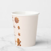 Gingerbread House Christmas Cookie Baby shower Papieren Bekers (Links)