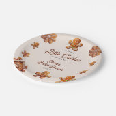 Gingerbread House Christmas Cookie Baby shower Papieren Bordje (Gekanteld)