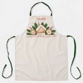 Gingerbread House Christmas Cookie Baking Crew Schort (Voorkant)