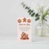 Gingerbread House Christmas Cookie Books voor Baby Informatiekaartje (Staand voorkant)