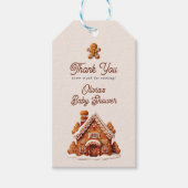 Gingerbread House Christmas Cookie Dank u Cadeaulabel (Voorkant)