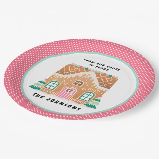 Gingerbread House | Christmas Cookie Exchange Papieren Bordje (Gekanteld)