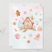 Gingerbread House Christmas Decorating Party Kaart (Achterkant)