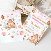 Gingerbread House Christmas Decorating Party Kaart