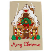 Gingerbread House Christmas Gift Bag Medium Cadeauzakje (Voorkant)