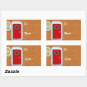 Gingerbread House Christmas Gift Label Sticker (Vel)