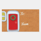 Gingerbread House Christmas Gift Label Sticker (Voorkant)