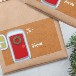 Gingerbread House Christmas Gift Label Sticker