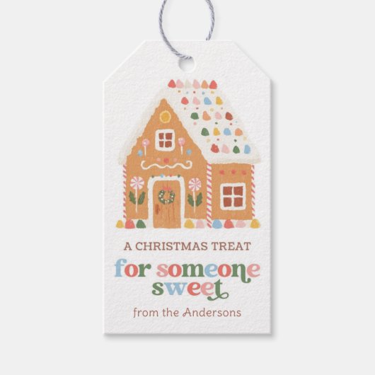Gingerbread House Christmas Holiday Cadeaulabel (Voorkant)