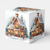 Gingerbread House Christmas Holiday Gift Box Bedankdoosjes (Achterkant)