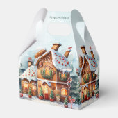 Gingerbread House Christmas Holiday Gift Box Bedankdoosjes (Achterkant)