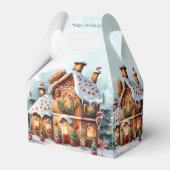 Gingerbread House Christmas Holiday Gift Box Bedankdoosjes (Voorkant Zijde)
