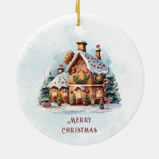 Gingerbread House Christmas Holiday Ornament (Achterkant)