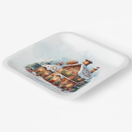 Gingerbread House Christmas Holiday Paper Bord (Gebogen)