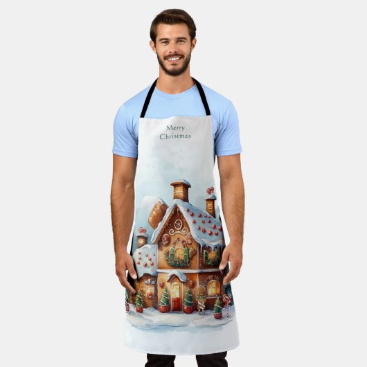 Gingerbread House Christmas Holiday Schort (Gedragen)