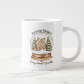 Gingerbread House Christmas Holiday Snow Wereldbol Grote Koffiekop (Rechts)
