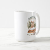 Gingerbread House Christmas Holiday Snow Wereldbol Koffiemok (Voorkant rechts)