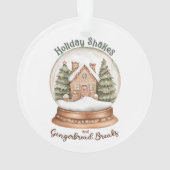 Gingerbread House Christmas Holiday Snow Wereldbol Ornament (achterkant)