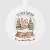 Gingerbread House Christmas Holiday Snow Wereldbol Ornament (voorkant)