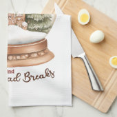 Gingerbread House Christmas Holiday Snow Wereldbol Theedoek (Quarter Fold)