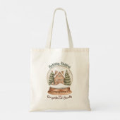 Gingerbread House Christmas Holiday Snow Wereldbol Tote Bag (Achterkant)