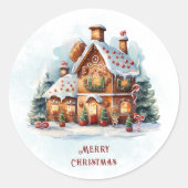 Gingerbread House Christmas Holiday Sticker (Voorkant)