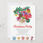 Gingerbread House Christmas Party Invitation Kaart (Voorkant)