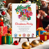 Gingerbread House Christmas Party Invitation Kaart