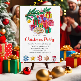 Gingerbread House Christmas Party Invitation Kaart