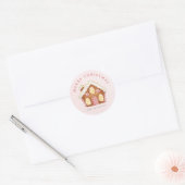 Gingerbread House Christmas Ronde Sticker (Envelop)