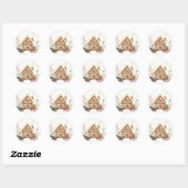 Gingerbread House Classic Ronde Sticker (Vel)