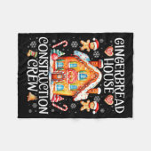 Gingerbread House Construction Crew Baking Christm Fleece Deken (Voorkant (Horizontaal))