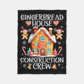Gingerbread House Construction Crew Baking Christm Fleece Deken (Voorkant)