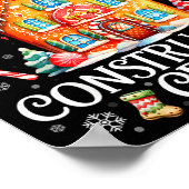 Gingerbread House Construction Crew Baking Christm Poster (Hoek)