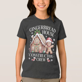 Gingerbread House Construction Crew - Christmas Tri-Blend Shirt
