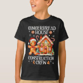 Gingerbread House Construction Crew Cookie Baking T-shirt (Voorkant)