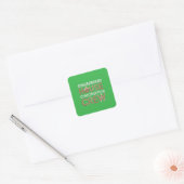 Gingerbread House Construction Crew Digitale Kunst Vierkante Sticker (Envelop)