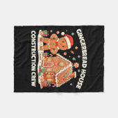 Gingerbread House Construction Crew Kids Men Women Fleece Deken (Voorkant (Horizontaal))