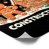 Gingerbread House Construction Crew Kids Men Women Poster (Hoek)