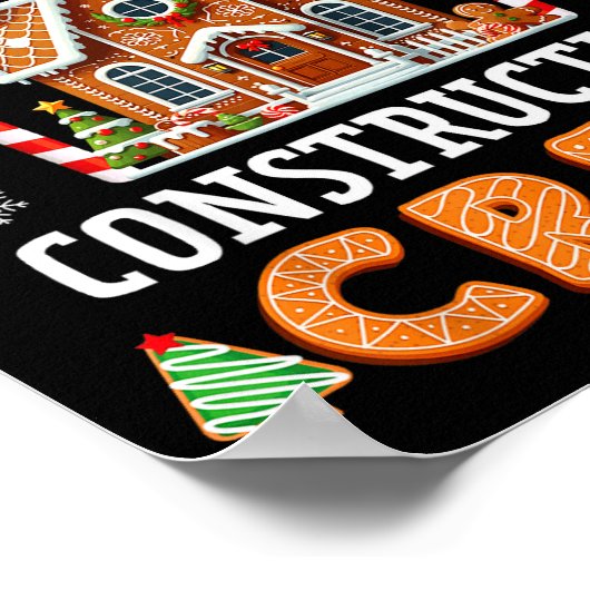 Gingerbread House Construction Crew Kids Men Women Poster (Hoek)